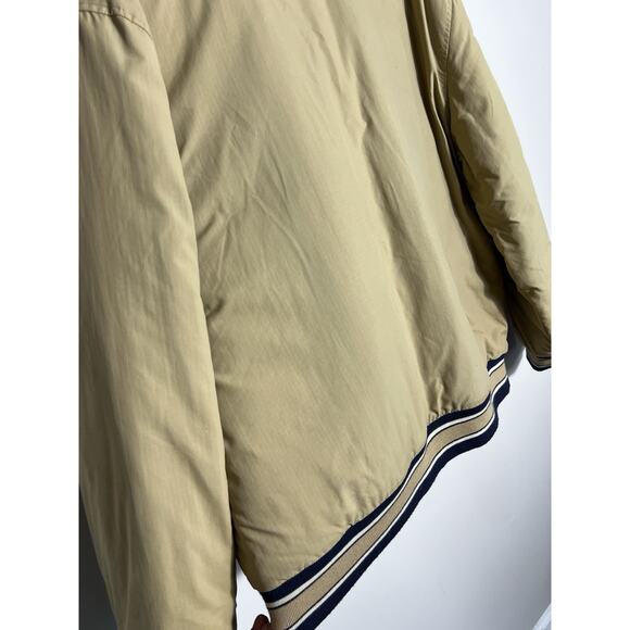 VTG 90s Tommy Hilfiger Reversible Bomber Jacket Tan Green L/XL Puffer Coat Y2K - Picture 13 of 16